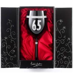 Black wine glass - 21st birthday