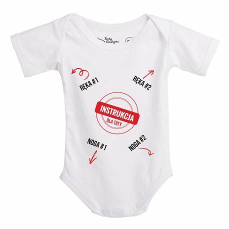 Baby Instructions - Body z instrukcją dla Taty idealne na prezent Dla niego Dla niego